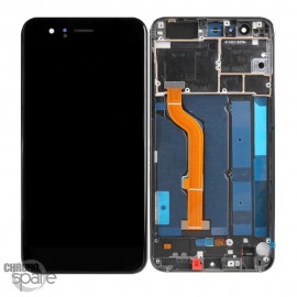 Ecran LCD & Vitre tactile noire Honor 8 avec chassis