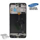 Ecran LCD + Vitre Tactile + châssis noir Samsung Galaxy A10 A105F VE (officiel)