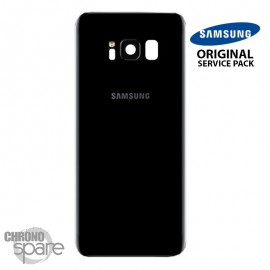Vitre arrière+vitre caméra Noir Carbone (officiel) Samsung Galaxy S8 + G955F