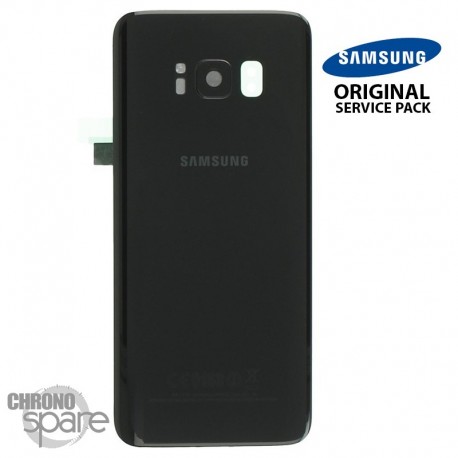 Vitre arrière+vitre caméra Noir Carbone (officiel) Samsung Galaxy S8 G950F