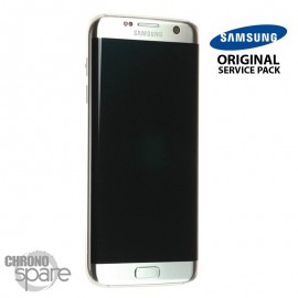 Ecran LCD + Vitre tactile Argent Samsung S7 Edge G935F (officiel) GH97-18533B