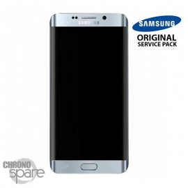 Vitre Tactile + Ecran LCD Samsung Galaxy S6 Edge + G928F (officiel) GH97-15556B Argent