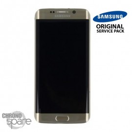 Vitre tactile + Ecran LCD Samsung Galaxy S6 Edge Plus (G928F) GH97-17819A Or Stellaire (officiel)