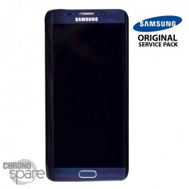 Vitre tactile + Ecran LCD + Châssis Samsung Galaxy S6 Edge Bleu/Noir (G925F) GH97-17162A (officiel)