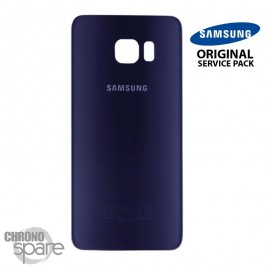 Vitre arrière Samsung S6 edge G925F bleu/noir (officiel)