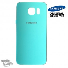 Vitre arrière Samsung S6 G920F bleu turquoise (officiel)