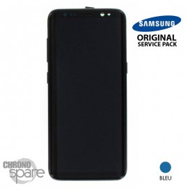 Ecran LCD + Vitre Tactile + châssis Bleu Océan Samsung Galaxy S8 G950F (officiel)