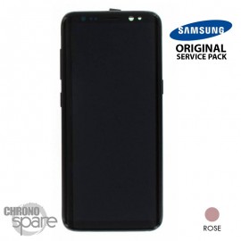 Ecran LCD + Vitre Tactile + châssis Rose Poudré Samsung Galaxy S8 G950F (officiel)