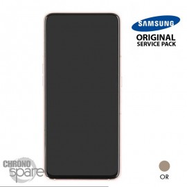 Ecran LCD + Vitre tactile + châssis or Samsung Galaxy A80 A805F (officiel)