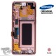Ecran LCD + Vitre Tactile + châssis rose Samsung Galaxy S9 Plus G965F (officiel)
