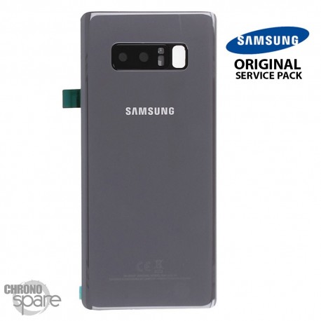Vitre arrière + Vitre caméra Gris Samsung Galaxy Note 8 SM-N950F (officiel)
