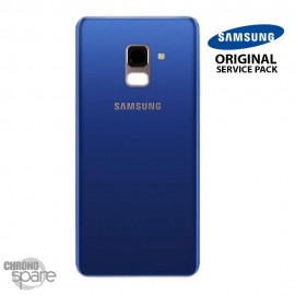 Vitre arrière + vitre caméra bleu Samsung Galaxy A8 2018 A530F (Officiel)