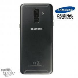 Vitre arrière + vitre caméra Noir Samsung Galaxy A6 Plus 2018 A605F (Officiel)