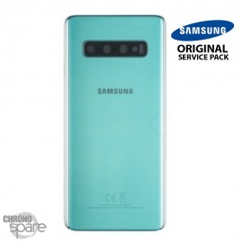 Vitre arrière + vitre caméra Vert Samsung Galaxy S10 G973F (Officiel)