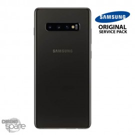 Vitre arrière + vitre caméra Noir Prisme Samsung Galaxy S10 PLUS G973F (Officiel)