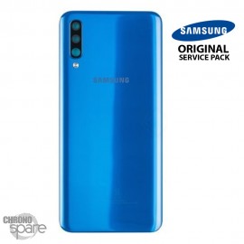 Vitre arrière + vitre caméra Bleu Samsung Galaxy A50 A505F (Officiel)