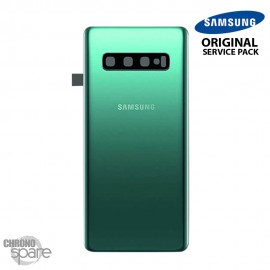 Vitre arrière + vitre caméra Vert Samsung Galaxy S10 PLUS G973F (Officiel)
