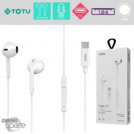 Ecouteurs Type-C Blanc TOTU
