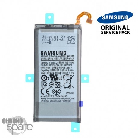 Batterie Samsung Galaxy A8 2018 A530F (officiel) Li-Ion EB-BA530ABE 3000mAh