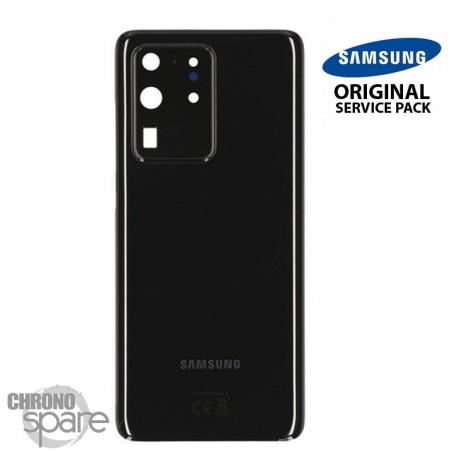 Vitre arrière + vitre caméra noir Samsung Galaxy S20 Ultra (Officiel)
