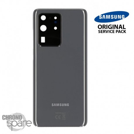 Vitre arrière + vitre caméra gris Samsung Galaxy S20 Ultra (Officiel)