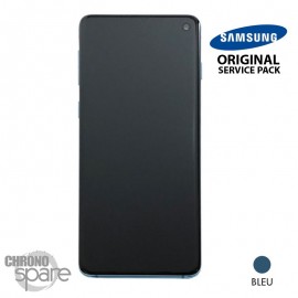 Ecran LCD + Vitre Tactile + châssis Blanc Samsung Galaxy S10 G973F (officiel)