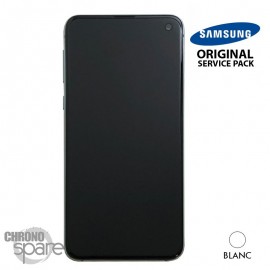 Ecran LCD + Vitre Tactile + châssis noir Samsung Galaxy S10 E G970F (officiel)
