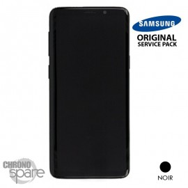 Ecran LCD + Vitre Tactile + châssis noir Samsung Galaxy S9 G960F (officiel)