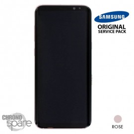 Ecran LCD + Vitre Tactile rose Samsung Galaxy S8 Plus G955F (officiel)