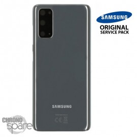 Vitre arrière + vitre caméra gris Samsung Galaxy S20 (Officiel)