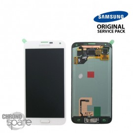 Vitre tactile et écran LCD Galaxy S5 blanc G900F (officiel) GH97-15959A