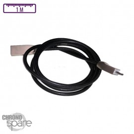 Câble Métal Micro USB - Noir