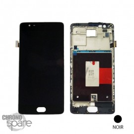 Ecran LCD + Vitre tactile noire + Châssis OnePlus 3 / One plus 3T EU version (officiel)