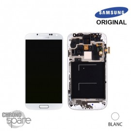 Vitre tactile et ecran LCD Samsung S4 i9505 blanc (Officiel) 
