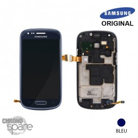 Vitre tactile et écran LCD Galaxy S3 Mini i8190 bleu