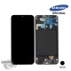 Ecran LCD + Vitre Tactile + châssis noir Samsung Galaxy A20 A205F (officiel)