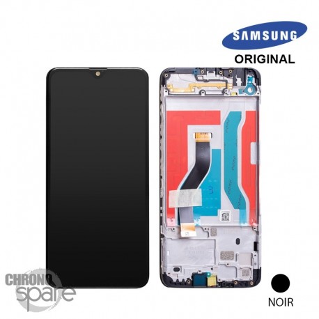 Ecran LCD + Vitre Tactile + châssis noir Samsung Galaxy A10S A107F (officiel)