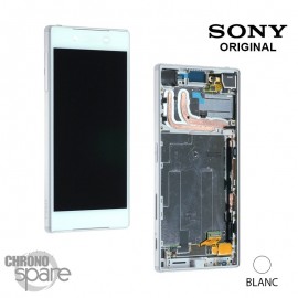 Ecran LCD + Vitre Tactile + Chassis Sony Xperia Z5 blanc (officiel) 1296-1894
