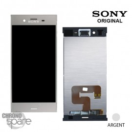Ecran LCD + vitre tactile Argent Sony Xperia XZ1 (officiel)