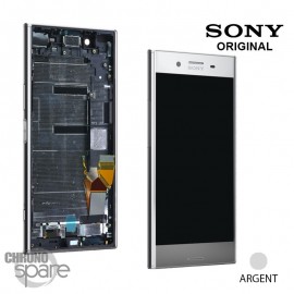 Ecran LCD et Vitre tactile avec châssis Sony Xperia XZ Premium G8141 (officiel) Chrome lumineux