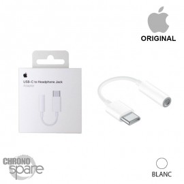 Câble Adaptateur USB-C Apple vers jack 3.5mm avec boite - blanc 