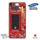 Ecran LCD + Vitre Tactile + châssis Rouge Samsung Galaxy S10 G973F (officiel)