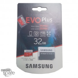 Carte mémoire Samsung Micro 32Go Evo Plus + Adaptateur