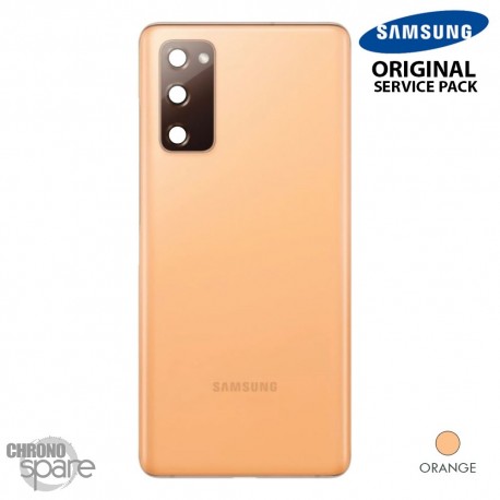Vitre arrière + vitre caméra Orange Samsung Galaxy S20 FE G780F (officiel)