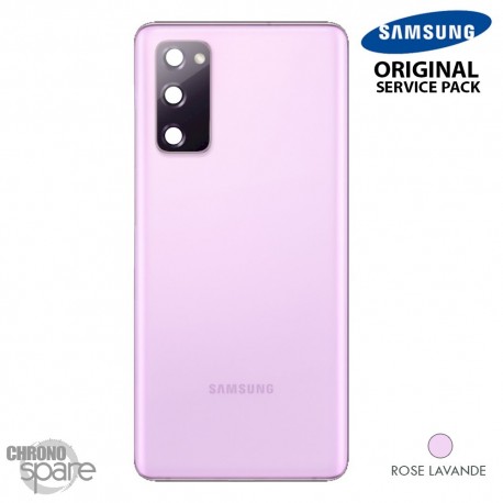 Vitre arrière + vitre caméra rose lavande Samsung Galaxy S20 FE G780F (officiel)