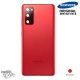 Vitre arrière + vitre caméra rouge Samsung Galaxy S20 FE G780F (officiel)