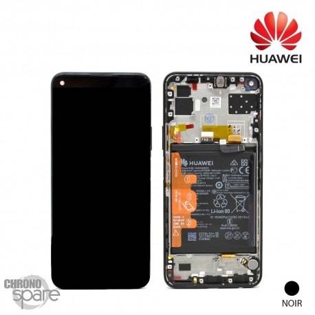 Vitre tactile et écran LCD + batterie Huawei P40 Lite noir 5G (officiel)