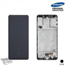 Ecran LCD + Vitre Tactile + châssis noir Samsung Galaxy A31 A315F (officiel)