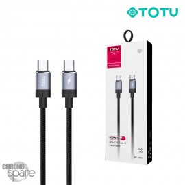 Câble Type-C vers Type-C 60W 1M Gris TOTU