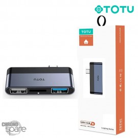 Hub Type-C vers 2 USB + micro SD TOTU (FGCR-012)